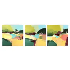 Metamorphosis Italian (Triptych) by Bob Rankin, Acrylic on three canvases, sold Aug 2020