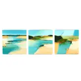 Metamorphosis Tidal Pools (Triptych) by Bob Rankin, Acrylic on three canvases, sold Aug 2020