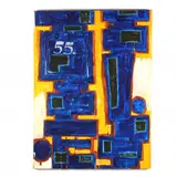 Tangent From an El Camino #55, Father's Birthday by Kelly Pollock, Acrylic and collage on canvas, sold Aug 2020