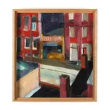Cadmium Laundromat by Greg Storer, Oil on masonite, sold Aug 2020
