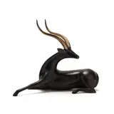 Bronze Antelope by Loet Vanderveen, Cast and patinated bronze with polished antlers, sold Aug 2020
