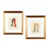 Two Works from The Divine Comedy by Salvador Dalí, Each a wood engraving in color, sold Aug 2020