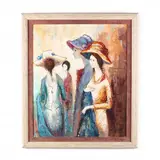 Four Women by Zainab Reddy, Acrylic on canvas, sold Aug 2020