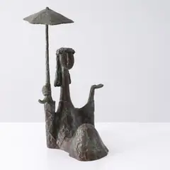 Nina Con Sombrilla by Ángel Botello, Sculpture, sold Oct 2026