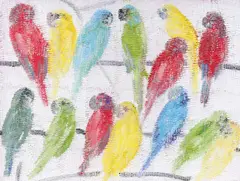 UNTITLED (Parrots) by Hunt Slonem, Painting, sold Oct 2026