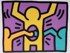 Untitled ( by Keith Haring, Plate I) Screenprint, sold Oct 2026