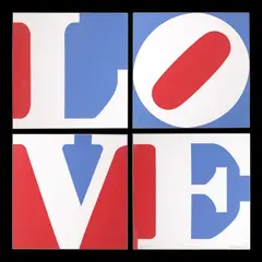 Four Panel Love by Robert Indiana, Screenprint, sold Oct 2026