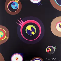 JELLYFISH EYES (Black 1) Offset by Takashi Murakami, Lithograph, sold Oct 2026