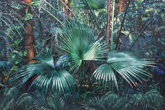 Tropical Foliage by Simeon Lagodich, Watercolor Painting, sold May 2023