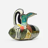 De Stijl Pillow Pitcher by Betty Woodman, 1997, glazed earthenware, sold Apr 2024