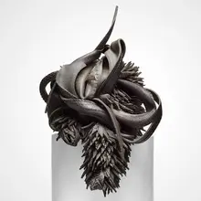 O by Chakaia Booker, 2001, rubber, tires, wood, steel, sold Apr 2024