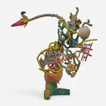 Cyme by Nancy Graves, 1982, bronze with polychrome patina, sold Apr 2024