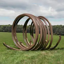 Three Indeterminate Lines by Bernar Venet, 1993, rolled steel, sold Apr 2024
