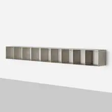 Unique wall-mounted bookcase by Maarten van Severen, 1995, anodized aluminum, sold Mar 2022