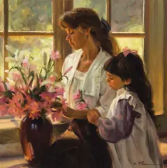 Morning Bouquet by Tom Browning, Oil on canvas, sold Apr 2024