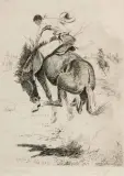 A Rough Voyage by Elling William Gollings, Etching, sold Apr 2024