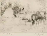 A Winter Camp by Elling William Gollings, Etching, sold Apr 2024