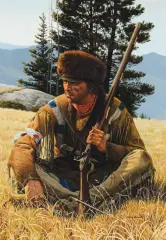 The Veteran by David Wright, Acrylic on board, sold Apr 2024
