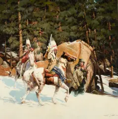 Where Trails Cross and Enemies Meet by Don Prechtel, Oil on canvas, sold Aug 2024