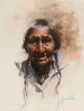 Susan Red Horn by Harley Brown, Pastel, offered Aug 2024
