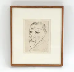 Untitled by Max Beckmann, Original etching, sold Mar 2022