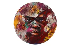 Elijah'2018Oil and acrylic, linocut on vinyl recordVaried edition of 33Signed by the artist,30.5 x 30.5 cm, in original sleeve.ARR by Matt Small, acrylic, offered Jun 2019
