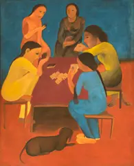 Untitled by Gogi Saroj Pal, Oil on canvas, sold Feb 2025