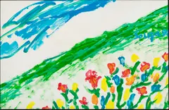 Untitled by F. N. Souza, Acrylic on paper, sold Feb 2025
