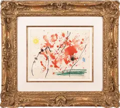 Untitled by Joan Miró, watercolor and crayon on paper, sold Apr 2013