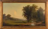 landscape with cows by Thomas Bigelow Craig, oil on canvas, sold Jan 2013