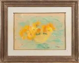 of a bowl of flowers by Paul Lucien Maze, pastel, sold Jan 2013