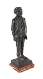 title Le Gavruche by Alfred Edige Crick, patinated bronze, sold Jan 2013