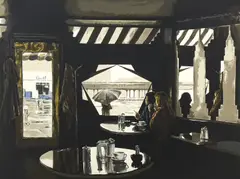 Empire Diner by Harry McCormick, serigraph, sold Jan 2025