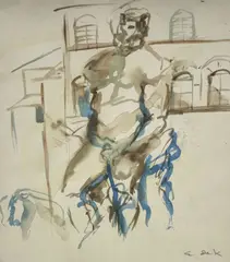Firenze by Elaine de Kooning, 1973, watercolor on paper, sold Jan 2025