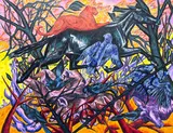 Fate of the Animals by Janet Cooling, 1993, oil on canvas, sold Jan 2025