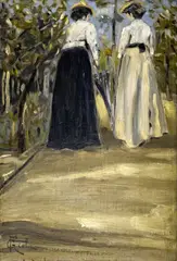 Untitled (Two Women) by Francesco Gioli, oil on panel, sold Feb 2025