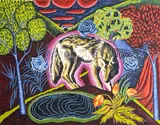 Land of the Shadow by Janet Cooling, 1992, oil on canvas over panel, sold Feb 2025