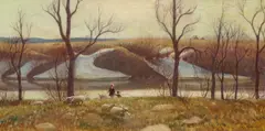 Early Spring by John Clymer, oil on canvas, sold Nov 2024