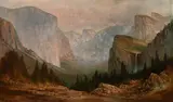 View of the Yosemite by [Attributed to] Thomas Hill, oil on canvas, sold Nov 2024