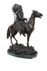 Chief on Horseback by Carl Kauba, bronze, sold Nov 2024