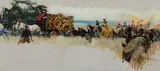 Their First Sight of a Circus by Wilhelm Heinrich Detlev Körner, oil on canvas, sold Nov 2024