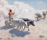 Transportation by William Robinson Leigh, 1950, gouache and watercolor on paper, sold Nov 2024
