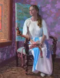 Mrs. William H. Bonney by Donald Putnam, gouache on paper, sold Nov 2024