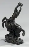 Centaure lapidant un homme by Jules Dalou, Épreuve en bronze patiné, sold Jun 2015