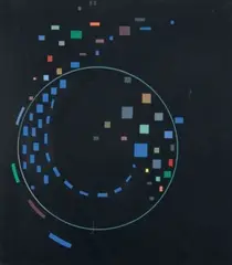Esquisse pour «Constelación fantasia chromática» by Gregorio Vardánega, 1952, Gouache, annotée au dos: Vardanega G, sold Jun 2015