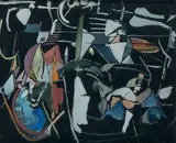 Sans titre, fond noir by André Lanskoy, Gouache, sold Jun 2015