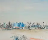 Preully sur Claise by Jean Dufy, Aquarelle, sold Jun 2015