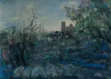 Printemps, le village by Pierre Laprade, Gouache, sold Jun 2015