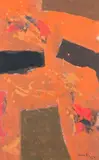 Sans titre orange et rouge by Edo Murtić, 1959, Gouache, sold Jun 2015