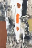 Orange sur blanc by Edo Murtić, 1959, Gouache et encre, sold Jun 2015